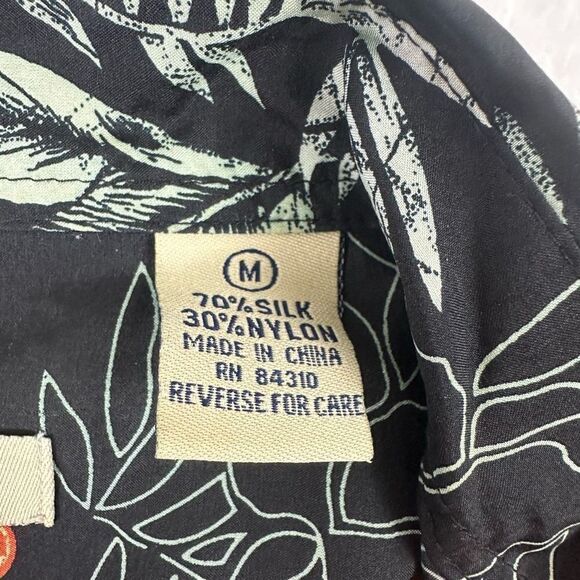 Summa Men's Size M Silk Button Up Hawaiian Aloha Shirt Tropical Cocktail Print‎ - Picture 7 of 10